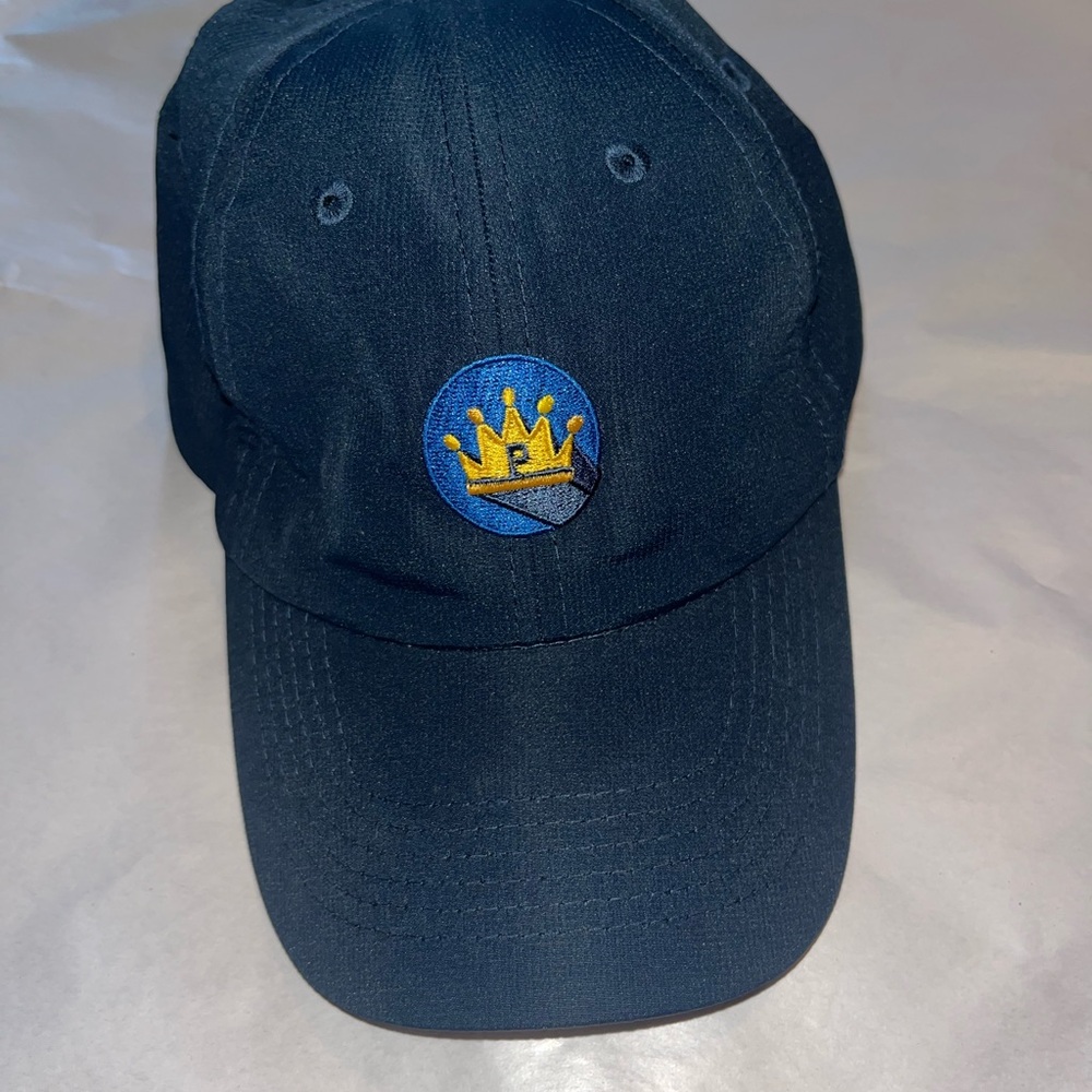 Navy Blue Golf Cap with Crown Patch